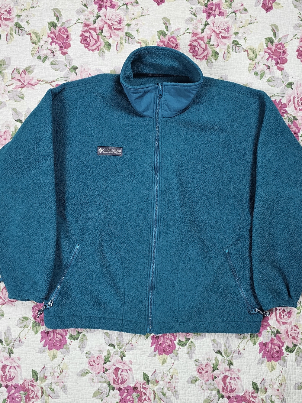 Columbia Men's Teal Full-Zip Fleece Jacket